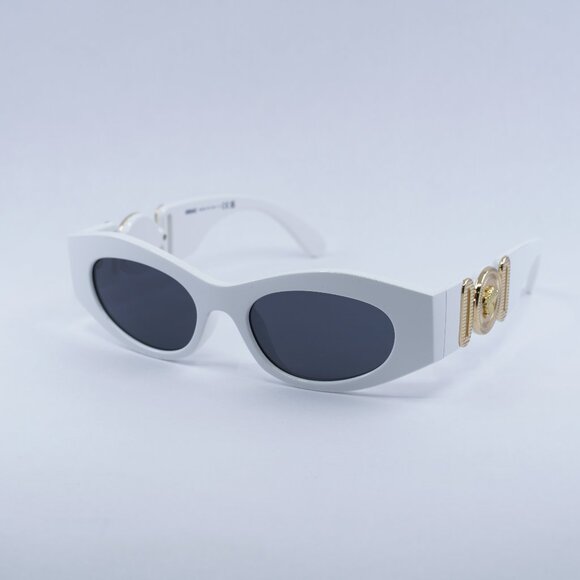 🕶️ New Versace VE4480U 314/87 Sunglasses - White Frame, Dark Grey Lenses - Picture 1 of 10